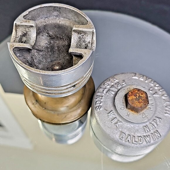 Piston Ashtray Automotive Gare Lid Rare Vintage Napa Motorcraft Fram Baldwin USA - Picture 7 of 10